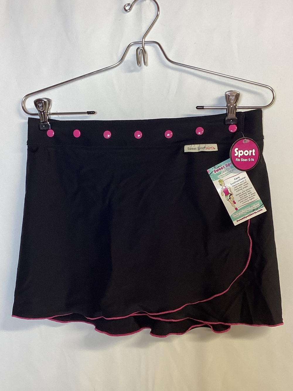 NWT SWEET SPOT SKIRT Black and Pink Fits Size 2-14
